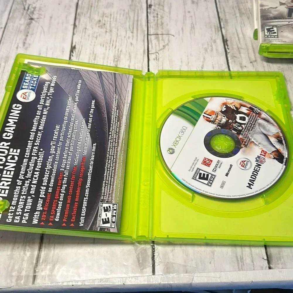 Microsoft Xbox‎ 360 lot of 4 Sports Games Madden 12 NHL 13 NBA2K9 Kevin Grant